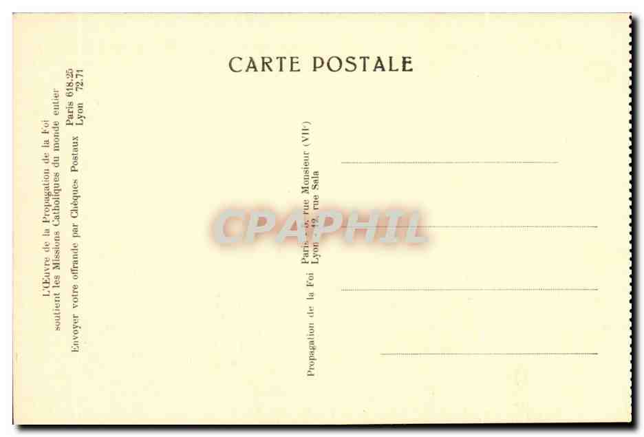 Asie (chine) CPA Une ecole chez les soeurs de St paul de Chartres a Yunnanfou (china) — Back