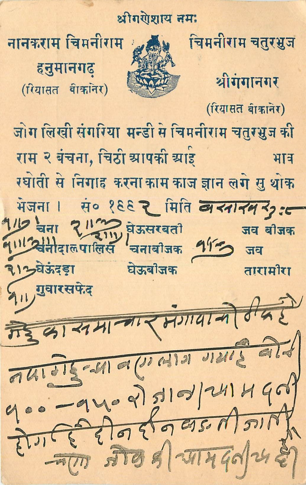 Inde India Cover Card 