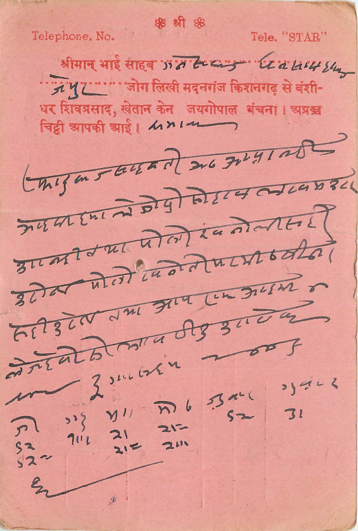 Inde India Cover Card 
