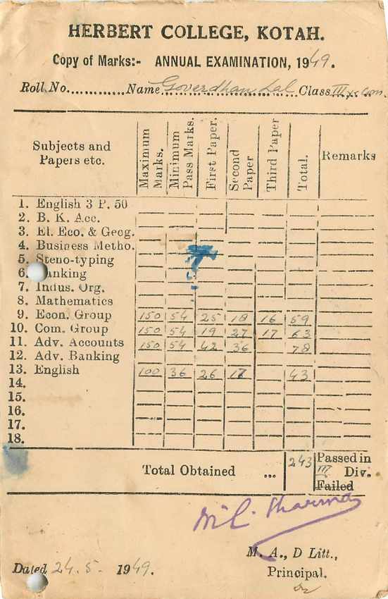 Inde India Cover Card  — Rückseite