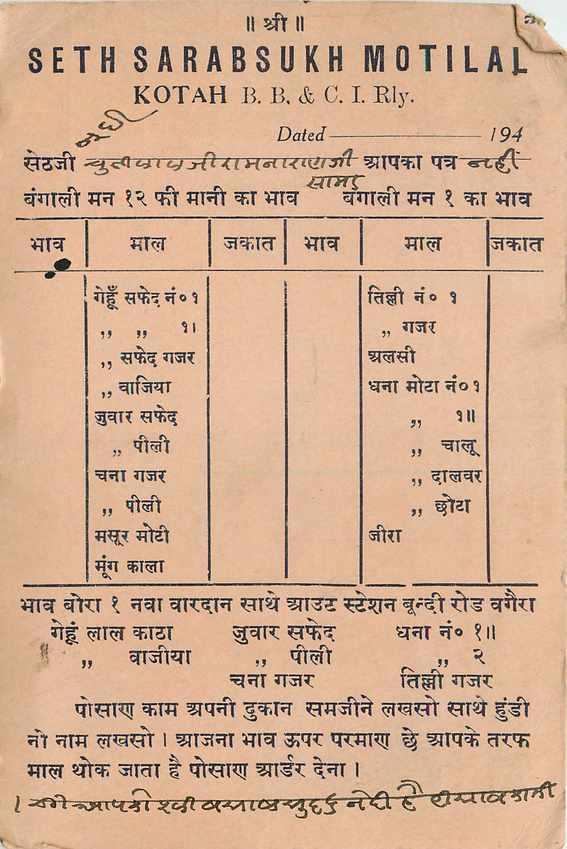 Inde India Cover Card 