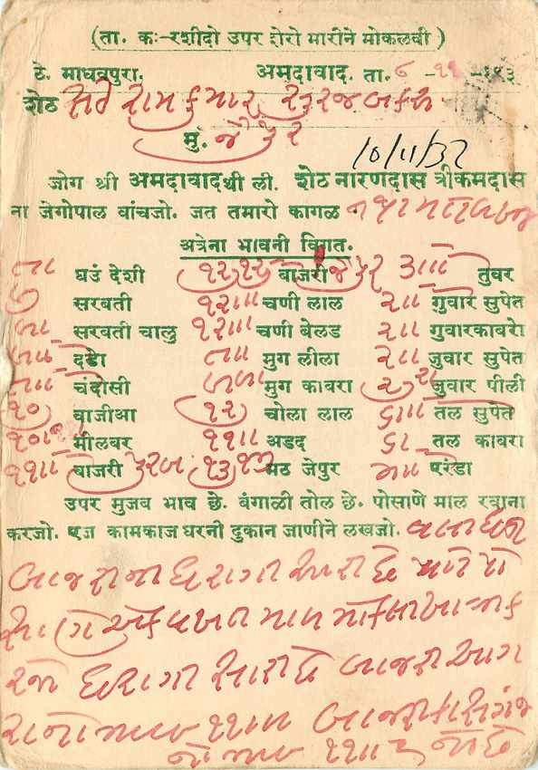 Inde India Cover Card  — Rückseite
