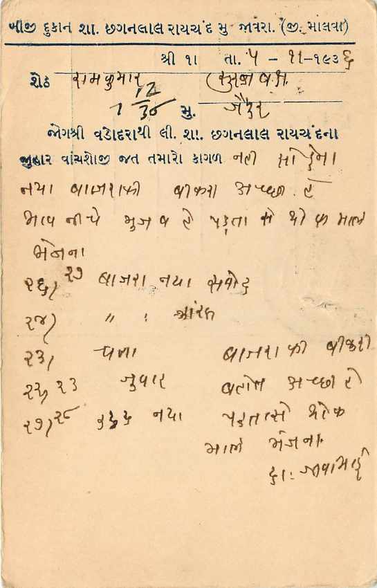 Inde India Cover Card  — Rückseite