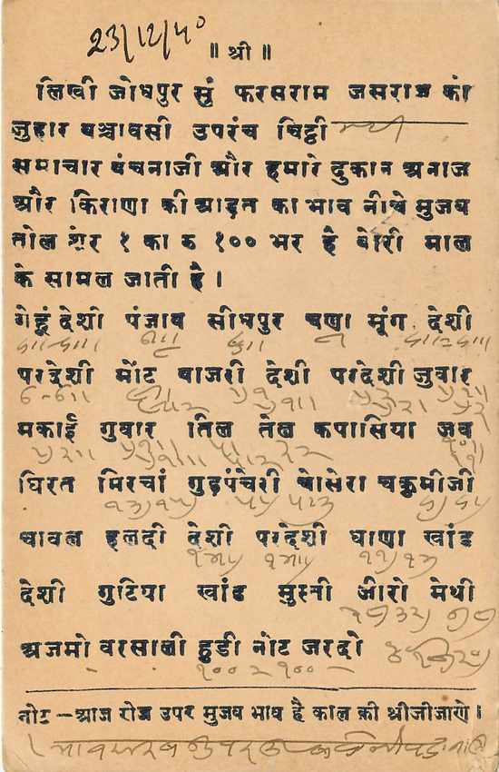 Inde India Cover Card  — Rückseite