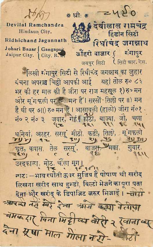 Inde India Cover Card  — Rückseite