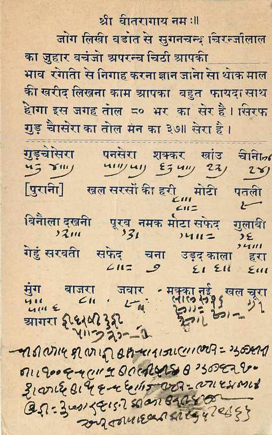 Inde India Cover Card  — Rückseite