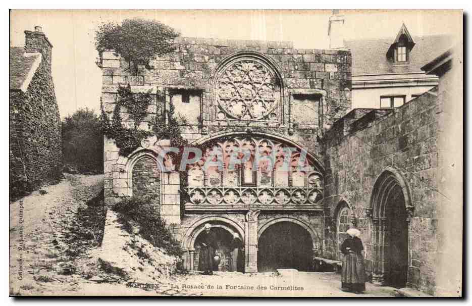 Morlaix CPA La rosace de la fontaine des CArmelites