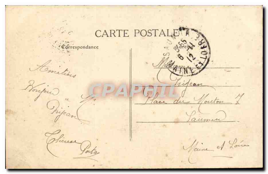 Angers CPA Place Lafayette — Rückseite