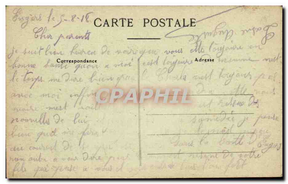Angers CPA Place Ste cRoix et Maison d'Adam — Rückseite
