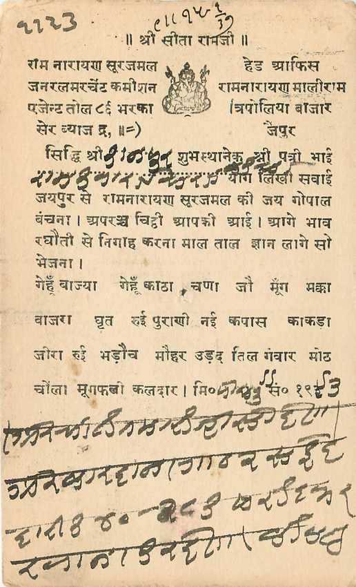 Inde India Cover Card  — Rückseite