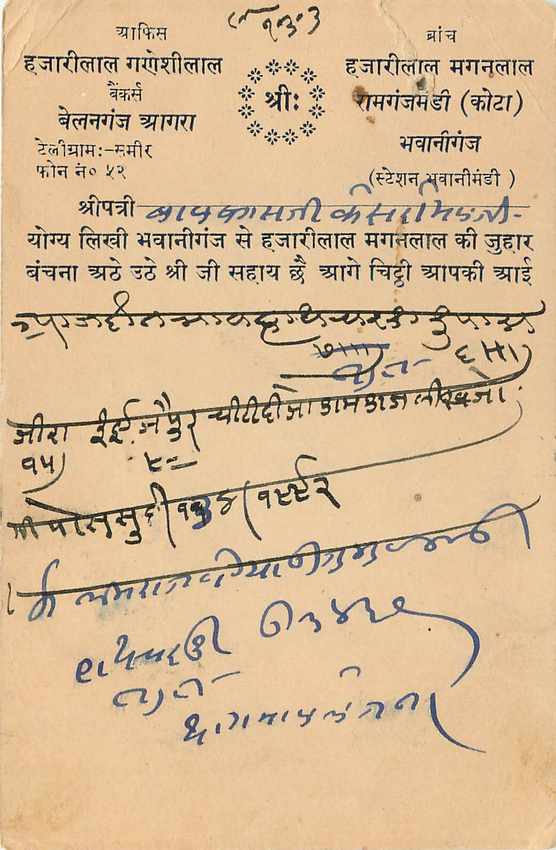 Inde India Cover Card  — Rückseite