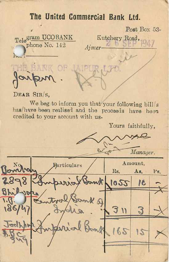 Inde India Cover Card  — Rückseite