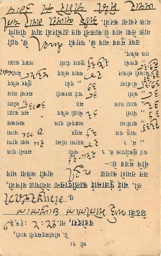 Inde India Cover Card  — Rückseite