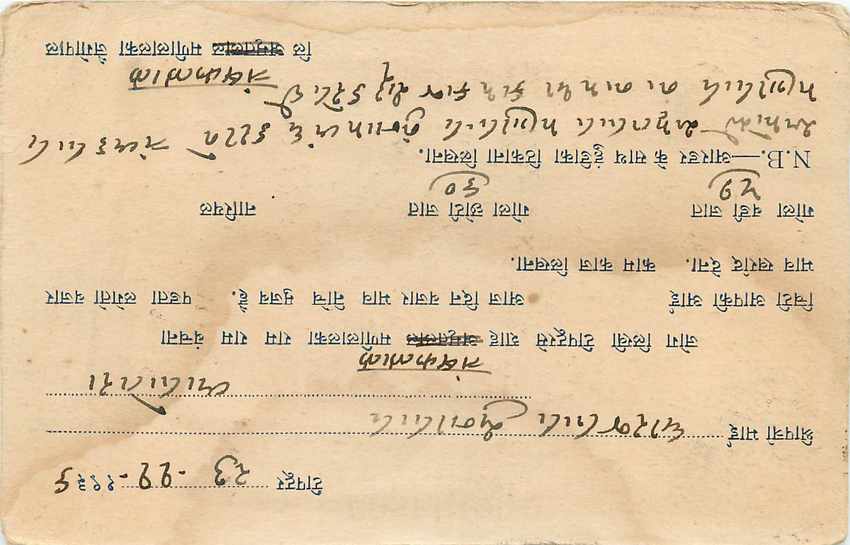Inde India Cover Card  — Rückseite