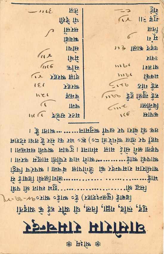 Inde India Cover Card  — Verso