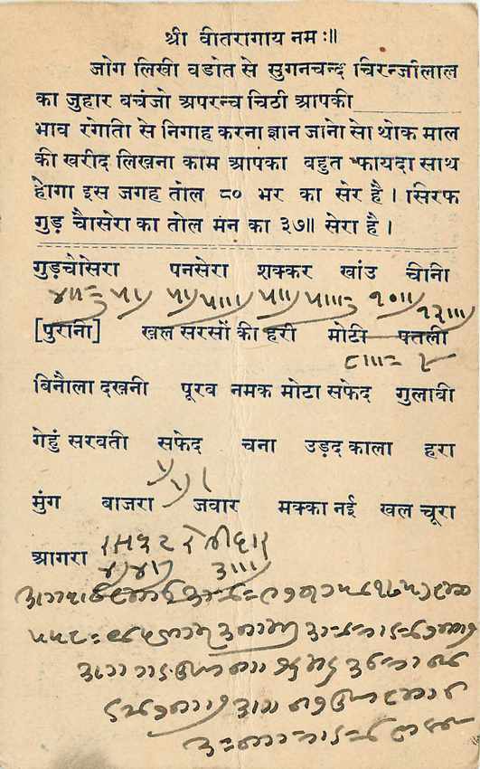 Inde India Cover Card  — Rückseite