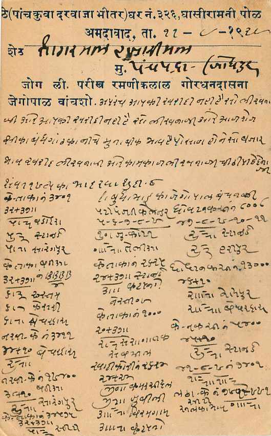 Inde India Cover Card  — Rückseite
