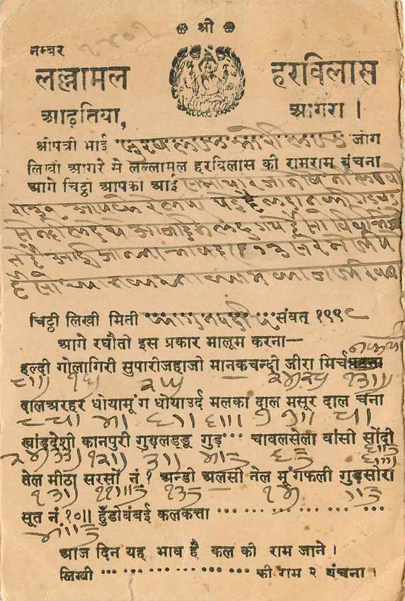 Inde India Cover Card  — Rückseite