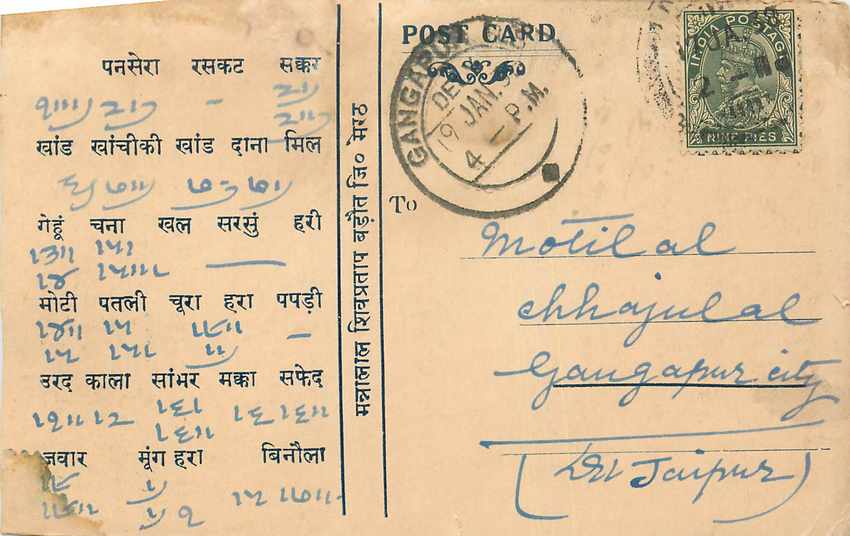Inde India Cover Card 