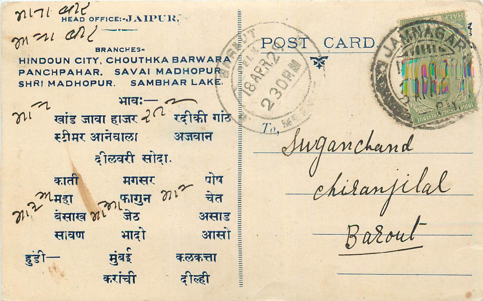 Inde India Cover Card 