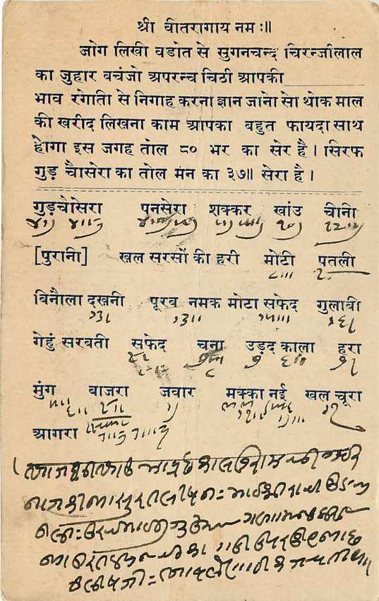 Inde India Cover Card  — Verso