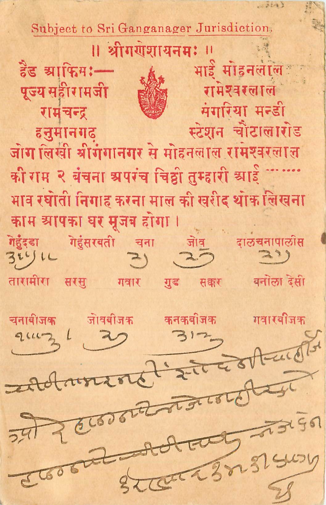 Inde India Cover Card 