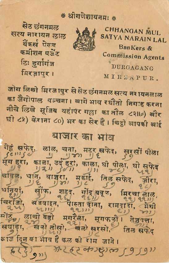 Inde India Cover Card  — Rückseite