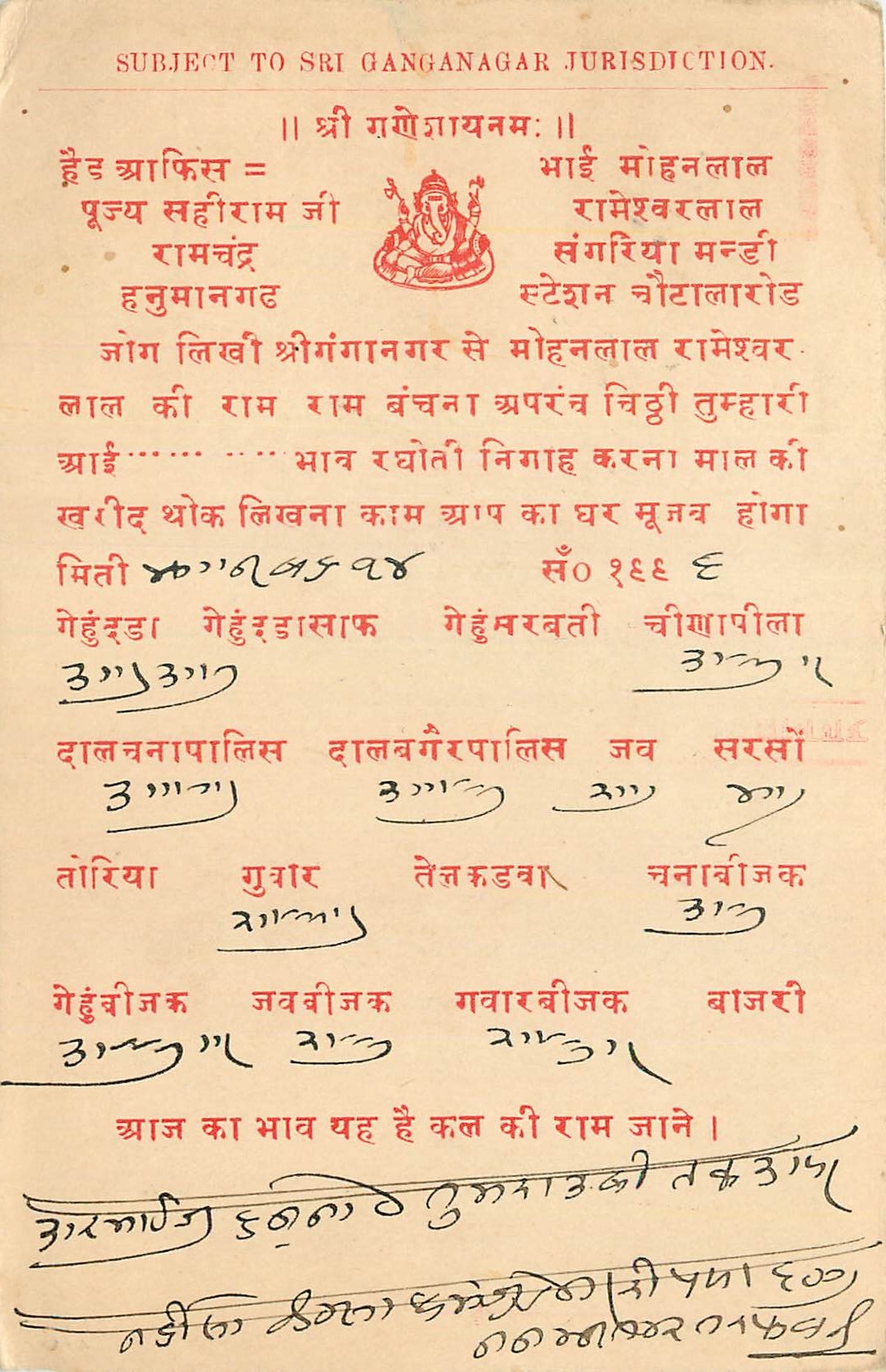 Inde India Cover Card 