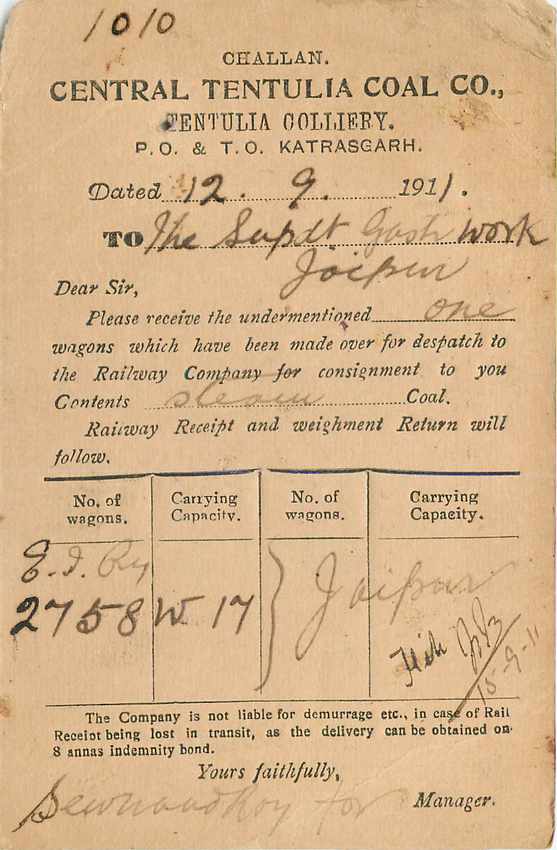 Inde India Cover Card  — Verso
