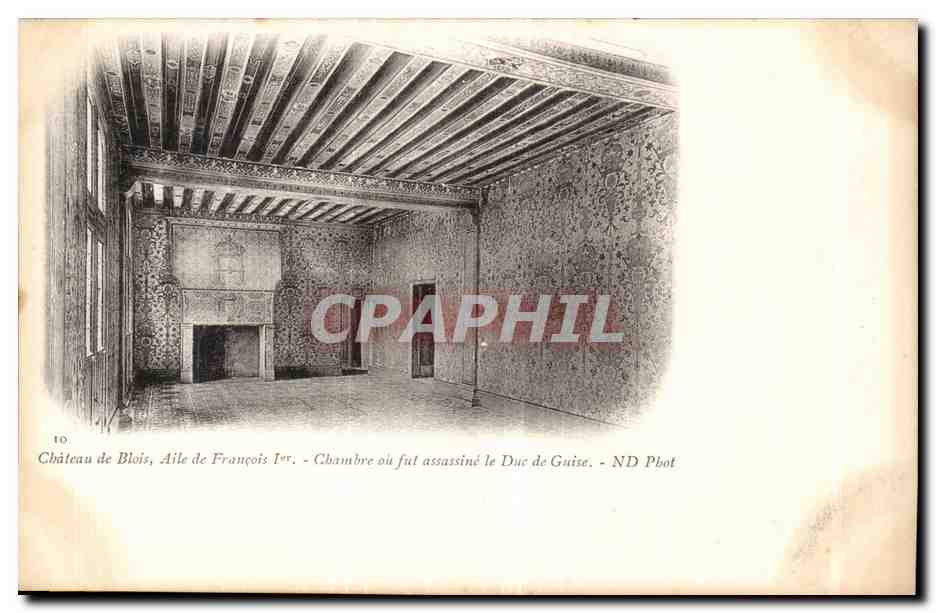 Schloss Blois, Flügel von François Ier — Zimmer, in dem der Herzog von Guise ermordet wurde — ND Fotografie