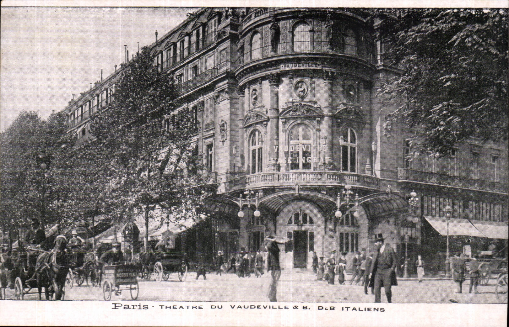Paris CPA Theatre du Vaudeville et bd des Italiens