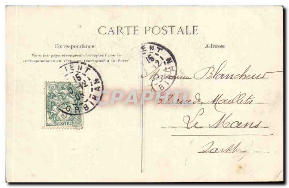 Fantaisie CPA La Bretagne Bons souhaits — Rückseite