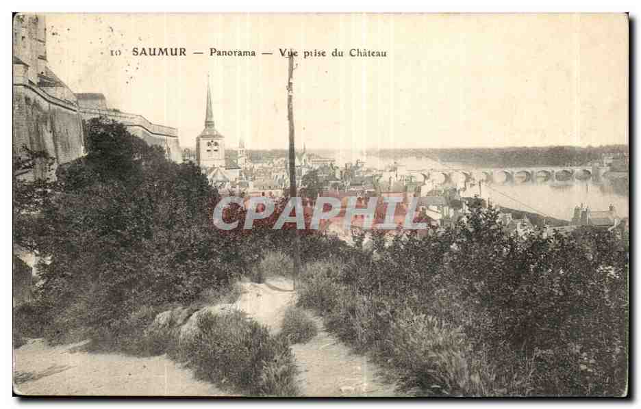Saumur CPA Panorama Vue prise du chateau