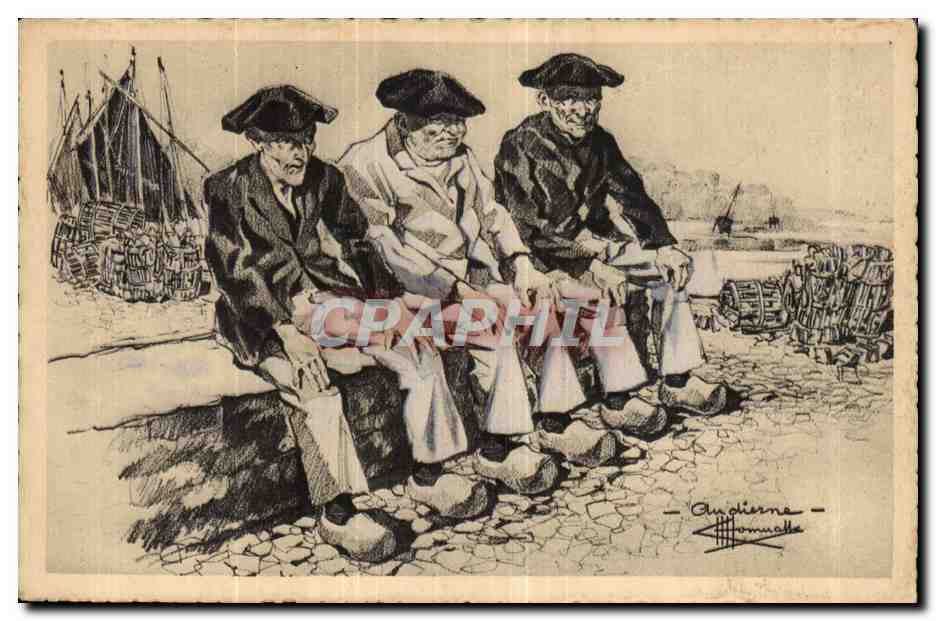 Types et costumes de France CPA Audierne (folklore)