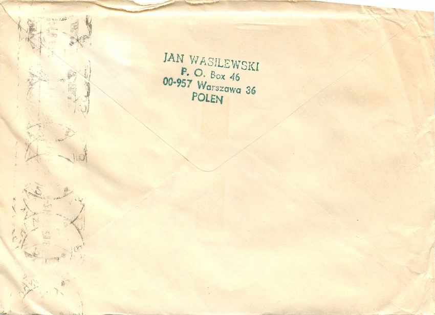 Lettre Cover Pologne Polska Bateaux — Verso