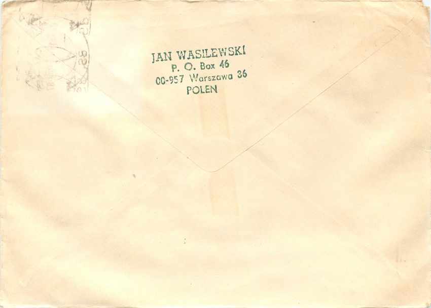Lettre Cover Pologne Polska Bateaux — Verso