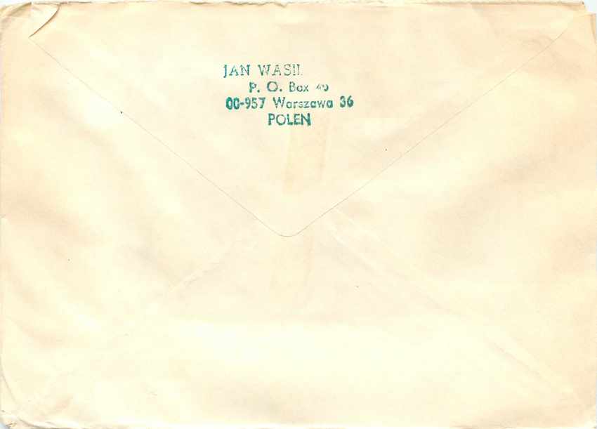 Lettre Cover Pologne Polska Avion Aviation — Verso