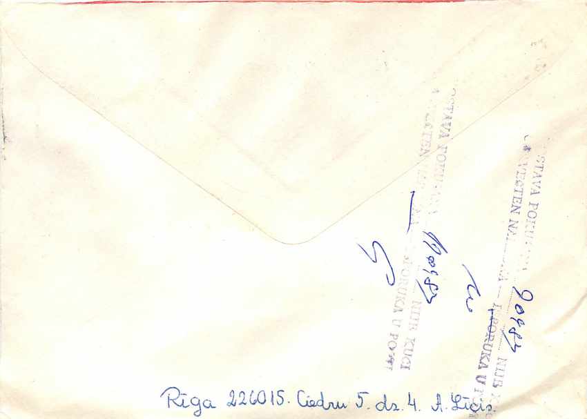 Russie Russia Lettre Cover Tito Yougoslavie — Rückseite