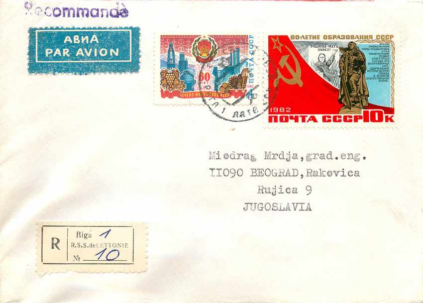 Russie Russia Lettre Cover Espace Satellite