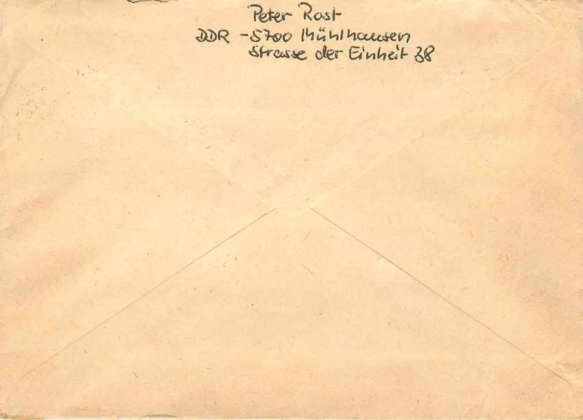 Allemagne DDR Lettre Cover  Avion Aviation — Rückseite