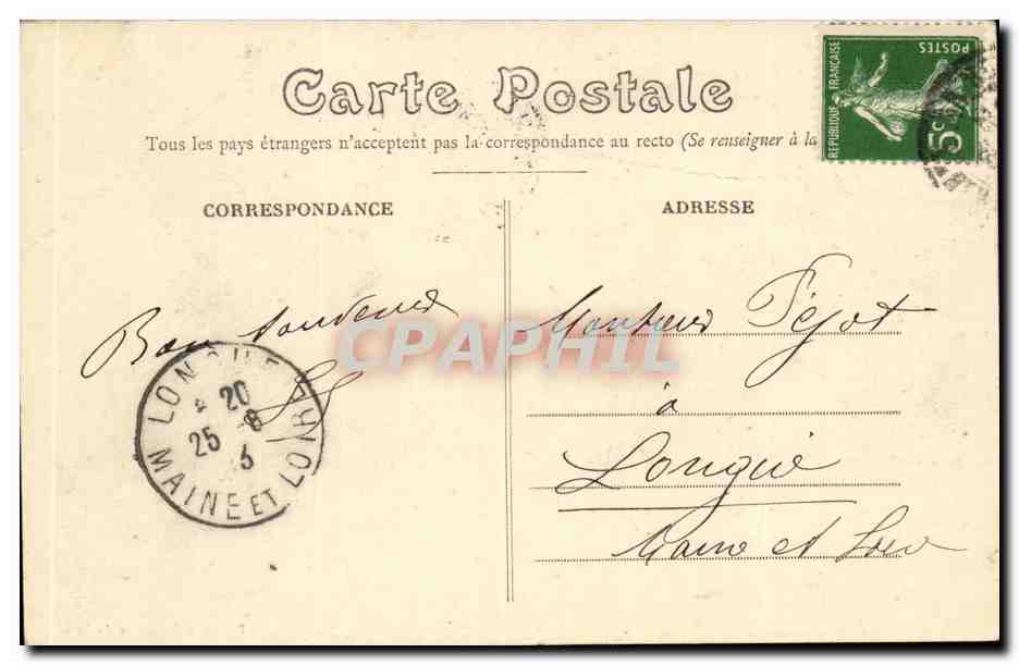 La suze CPA Pont sur la Sarthe — Rückseite