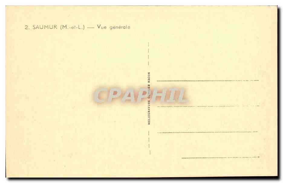 Saumur CPA Vue generale — Back