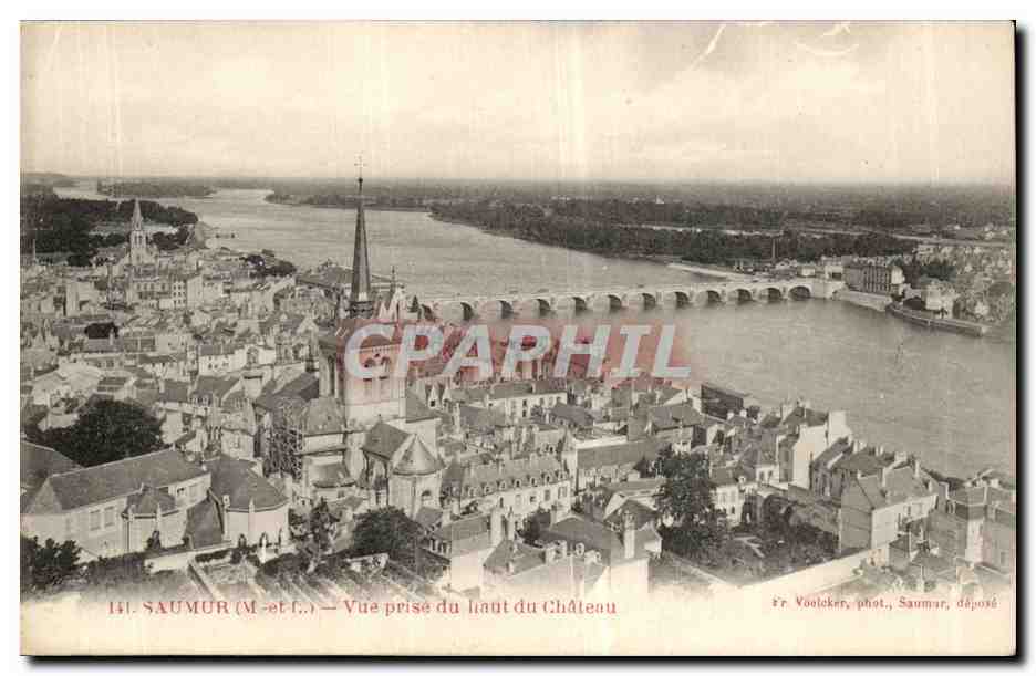 Saumur CPA Vue prise du haut du chateau