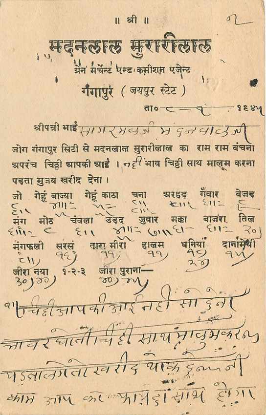 Inde India Jaipur Cover Card  — Rückseite