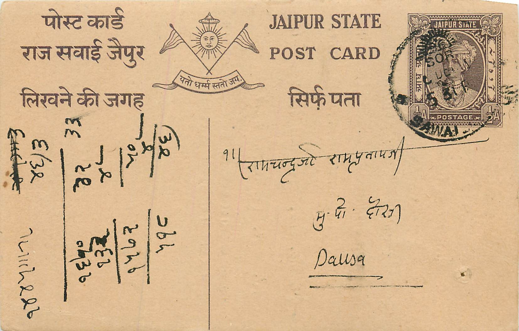 Inde India Jaipur Cover Card 