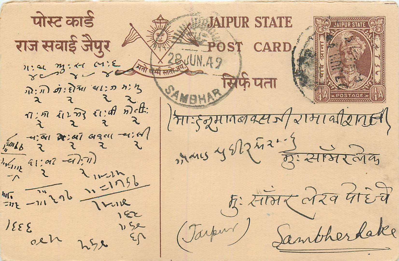 Inde India Jaipur Cover Card 