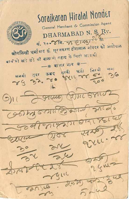 Inde India Cover Card  — Rückseite