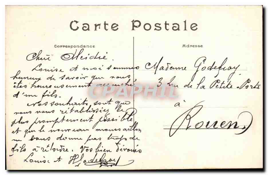 Paris- Rue de la Paix -CPA — Rückseite