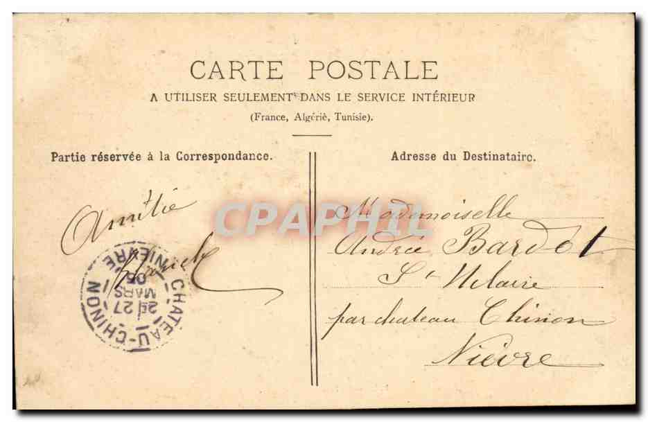 Paris- Theatre de la Renaissance et Bd St-Martin -CPA — Rückseite