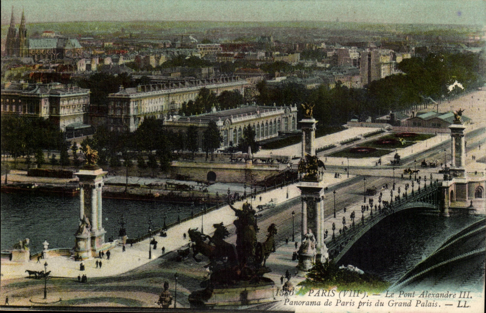 Paris-Le Pont Alexandre - Panorama pris du Grand Palais -CPA